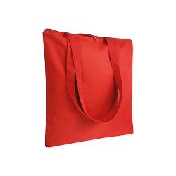 Bolso de tela grande con cremallera, rojo frambuesa.