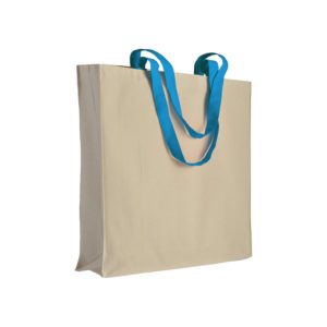 Bolsa de algodón con asas largas de color 220 grs Ref. 7117107-Medidas: 38x42x8 cm. - Imagen 6