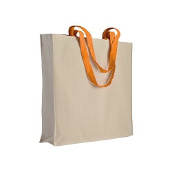Bolsa de algodón con asas largas de color 220 grs Ref. 7117107-Medidas: 38x42x8 cm.
