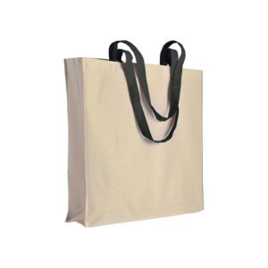 Bolsa de algodón con asas largas de color 220 grs Ref. 7117107-Medidas: 38x42x8 cm. - Imagen 5