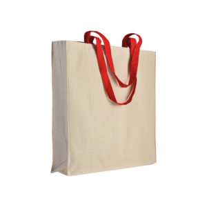 Bolsa de algodón con asas largas de color 220 grs Ref. 7117107-Medidas: 38x42x8 cm. - Imagen 4