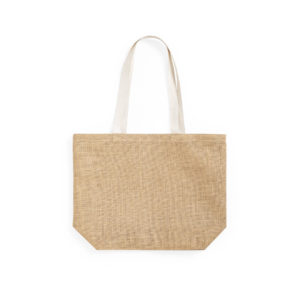 Bolsa de yute con asas largas de algodón 806819- MEDIDAS 48x35x15cm. - Imagen 3